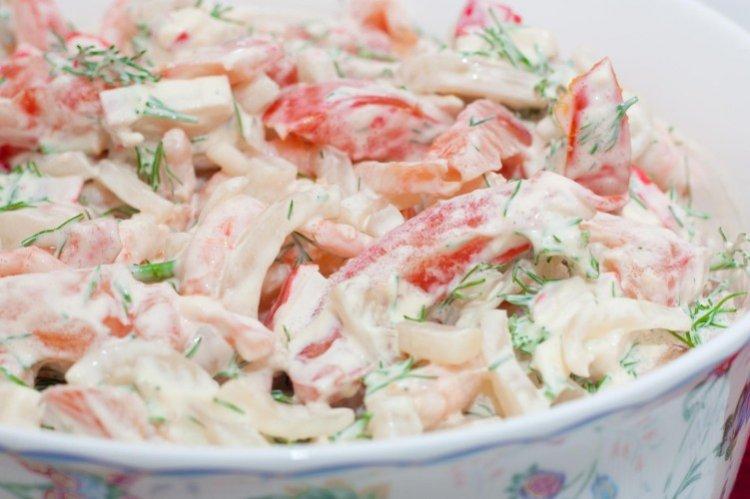 Crab Stick, Cabbage, and Tomato Salad - Recipes