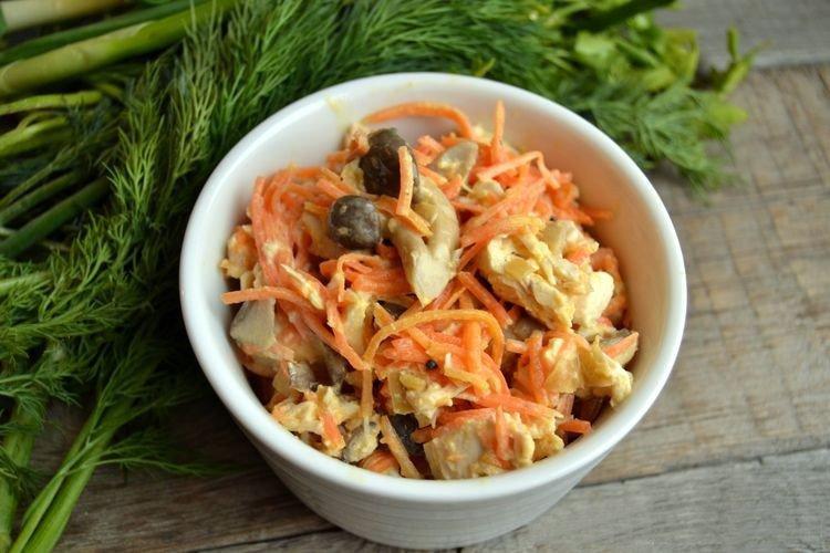 Korean Chicken and Mushroom Salad - Recipes