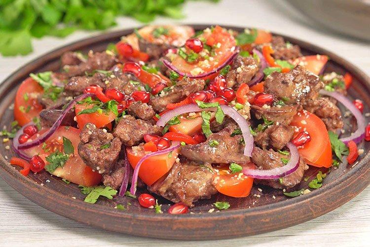 Chicken Liver Salad with Nuts - Recipes