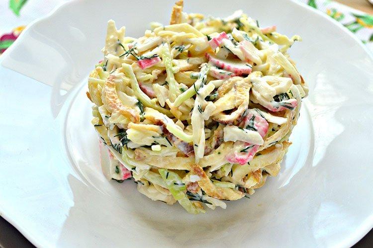 Liver Salad with Egg Pancakes - Recipes