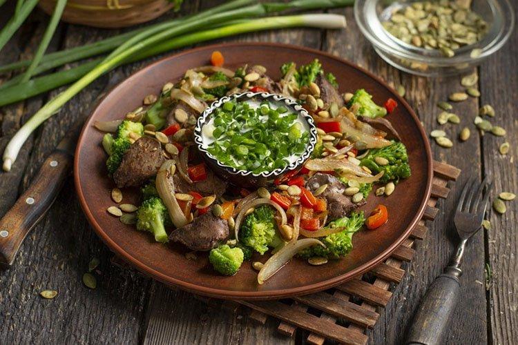 Warm Chicken Liver and Mushroom Salad - Recipes