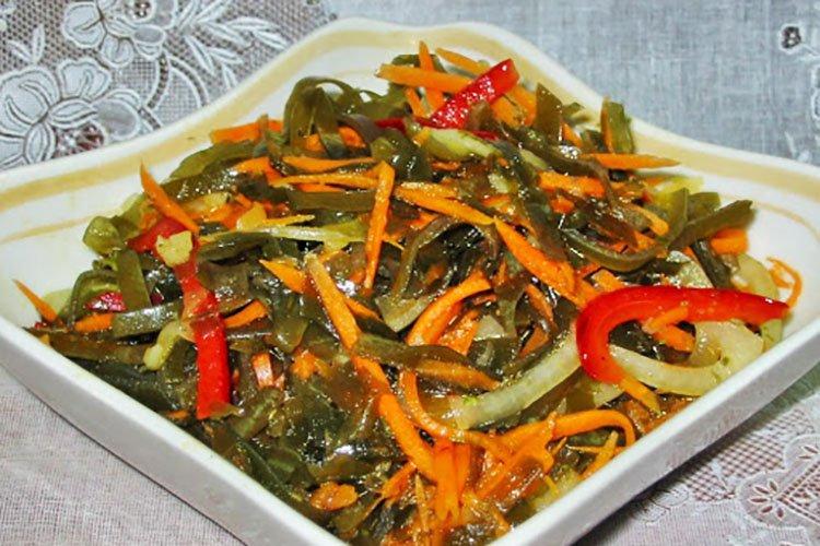 Ensalada baja en calorías de algas marinas - recetas