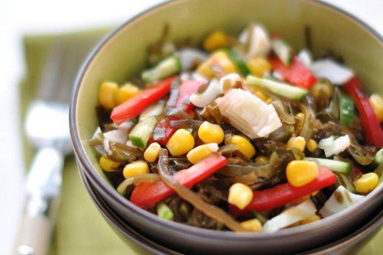 Ensalada de verduras con algas marinas - recetas