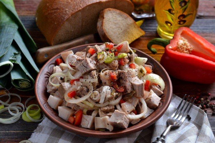 Ensalada de carne «Campestre» para la mesa festiva - recetas