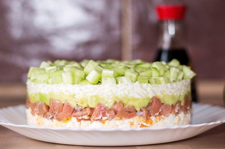 Ensalada «Sushi» para la mesa festiva - recetas