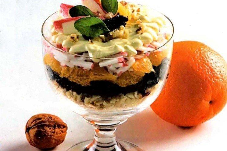 Salad with Prunes Stuffed with Nuts - Recipes