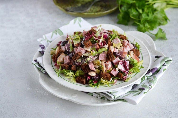 Bean and Boiled Sausage Salad - Recipes