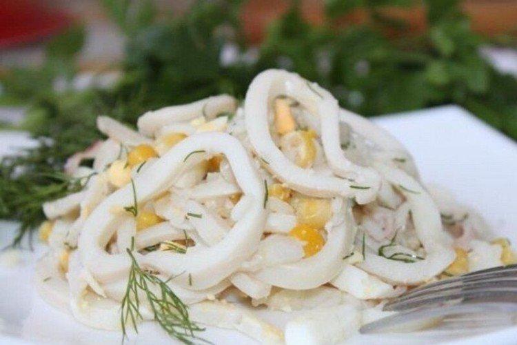Squid and Corn Salad - Recipes