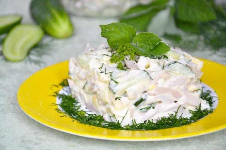 Fresh Squid Salad with Cucumber and Eggs - Recipes
