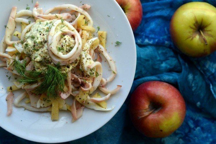 Squid and Apple Salad - Recipes