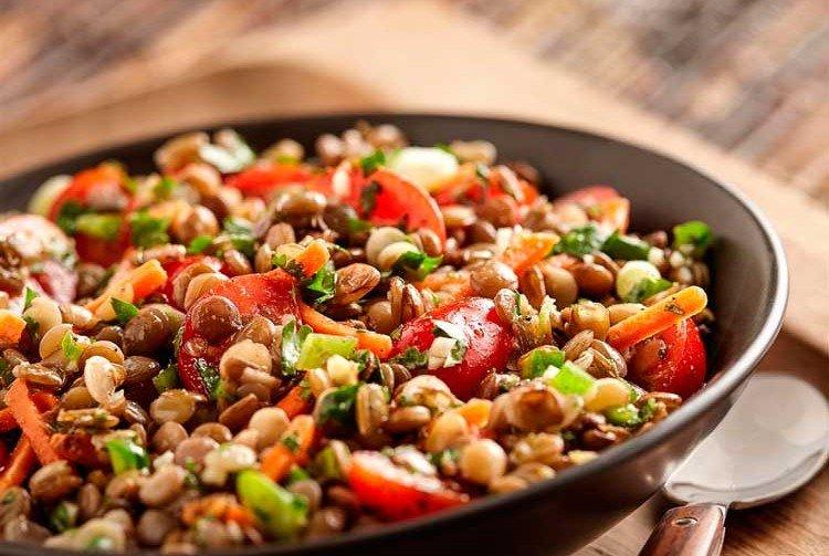 Salad with Korean Carrots and Lentils - Recipes