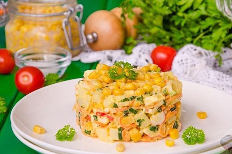 Crab Stick, Corn, and Korean Carrot Salad - Recipes