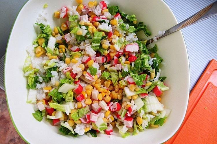 Crab Stick, Corn, and Napa Cabbage Salad - Recipes