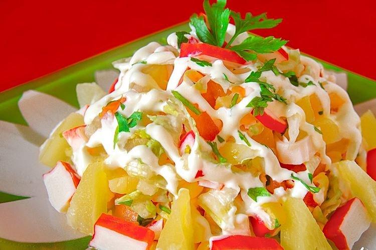 Crab Stick, Corn, and Pineapple Salad - Recipes
