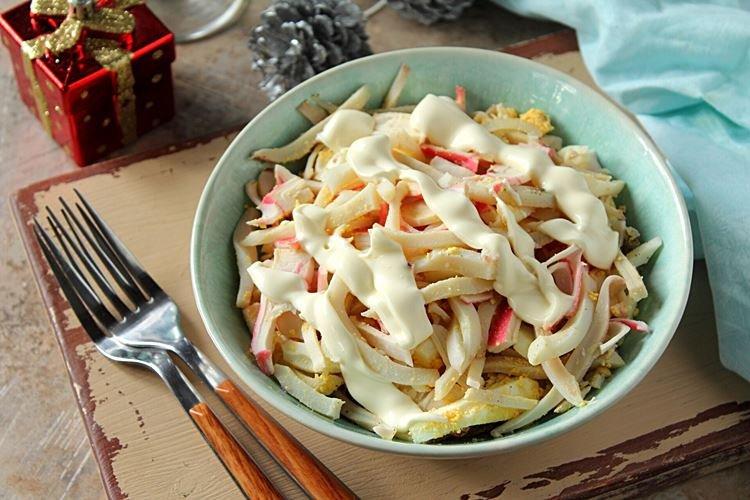 Crab Stick, Corn, and Calamari Salad - Recipes