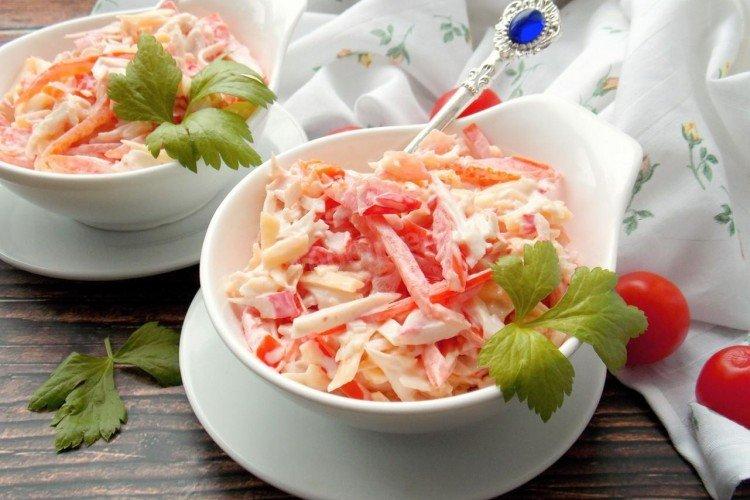 Crab Stick Salad with Bell Pepper - Recipes