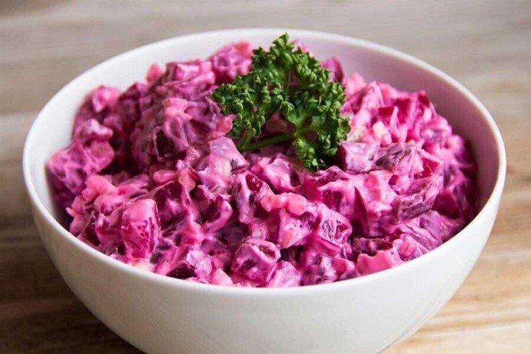 Crab Stick Salad with Boiled Beets - Recipes