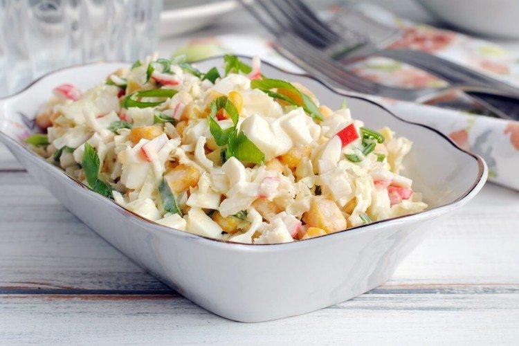 Crab Stick Salad with Persimmon - Recipes