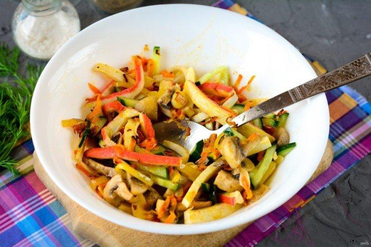 Fried Crab Stick Salad - Recipes