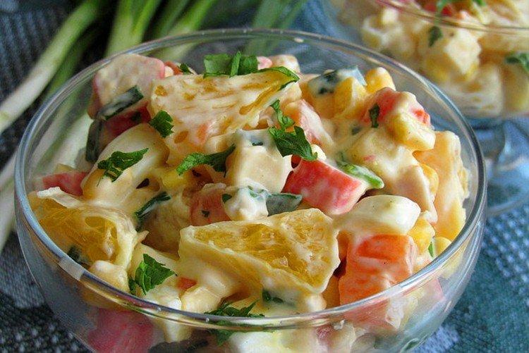 Crab Stick and Orange Salad - Recipes