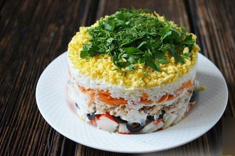 Crab Stick and Pink Salmon Salad - Recipes