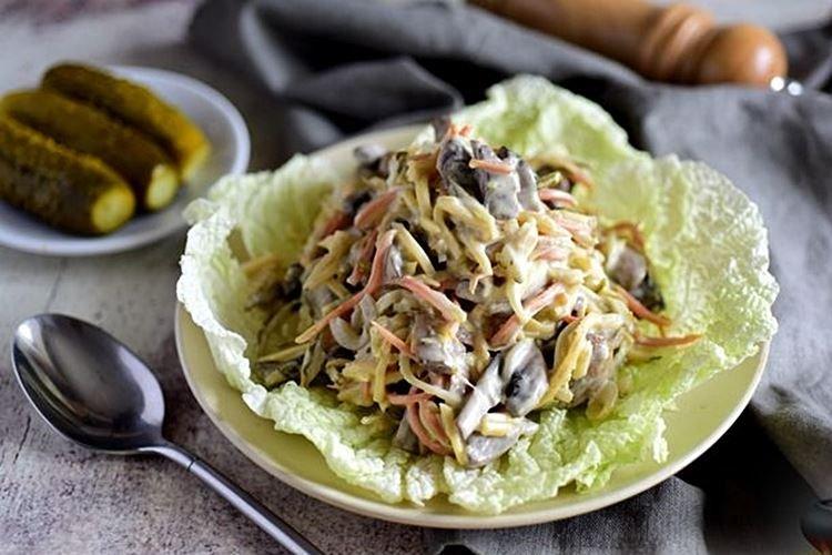 Mushroom and Liver Salad - Recipes