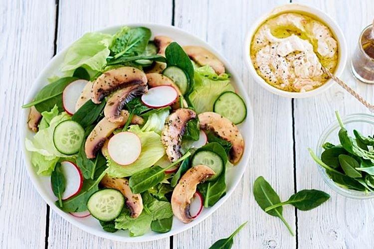 Mushroom, Cucumber, and Radish Salad - Recipes