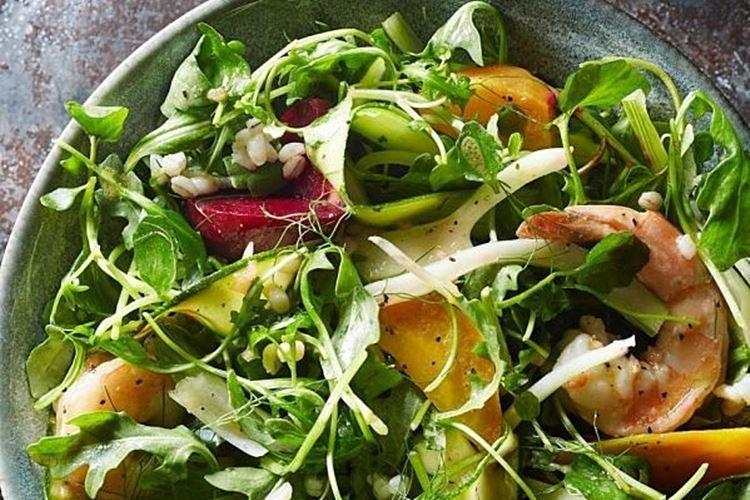 Ensalada de remolacha y camarones - recetas
