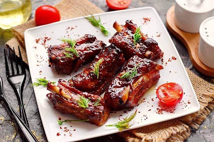 Pork Ribs in Honey-Garlic Sauce in the Oven - Recipes