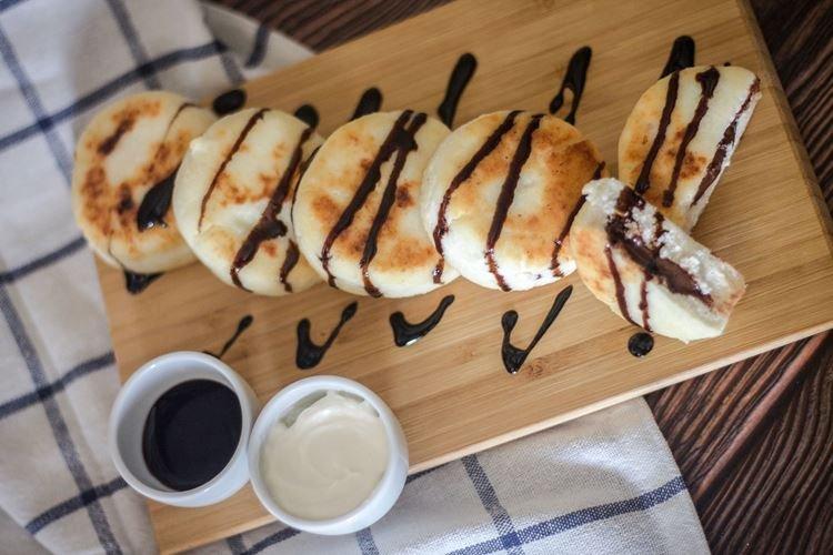 Syrniki with Nutella - Cottage Cheese Pancake Recipes for Pan-Frying