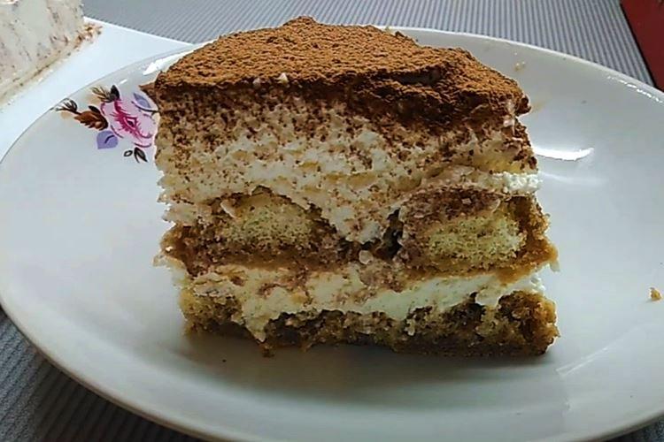 Homemade Tiramisu without Eggs - Step-by-Step Recipe with Photos