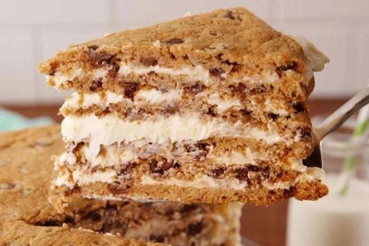 No-Bake Cookie Cake with Cottage Cheese and Raisins - Recipes