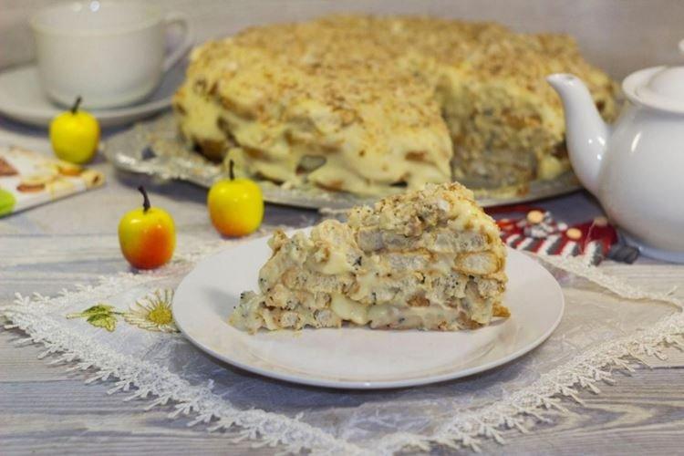 No-Bake Napoleon Cake from Cookies - Recipes