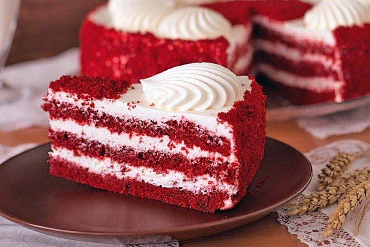 Red Velvet Cake with Raspberry Cream - Homemade Recipe