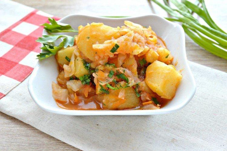 Braised Meat with Cabbage and Potatoes - Step-by-Step Recipes