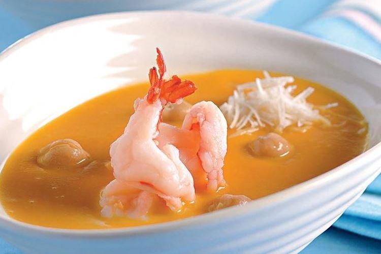 Sopa de calabaza con garbanzos - recetas