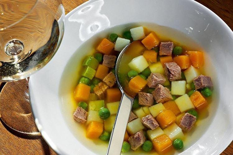 Sopa de calabaza con ternera - recetas