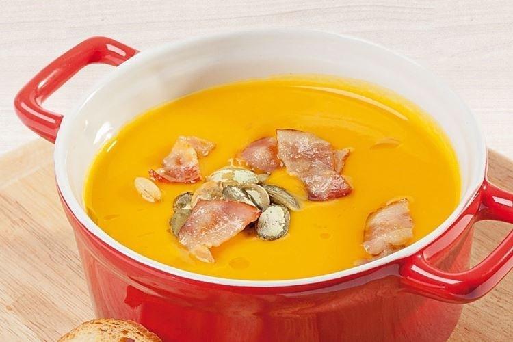Sopa de calabaza con tocino - recetas