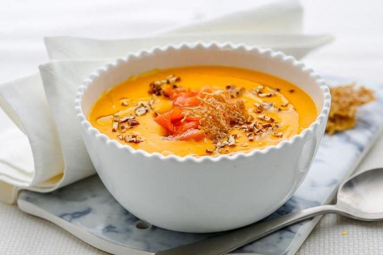 Sopa de calabaza con pescado rojo - recetas