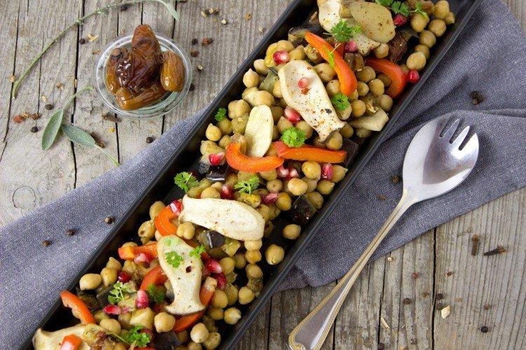 Garbanzos con champiñones - recetas de cena rápida con ingredientes sencillos
