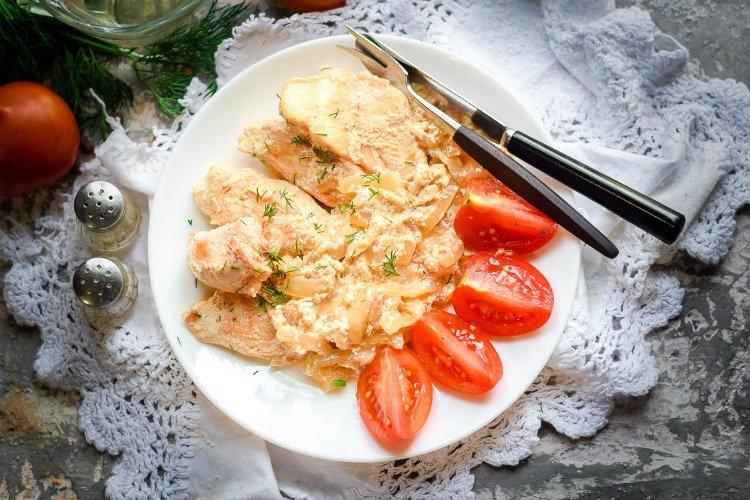 Pollo en salsa cremosa - Recetas para cenar en 15 minutos