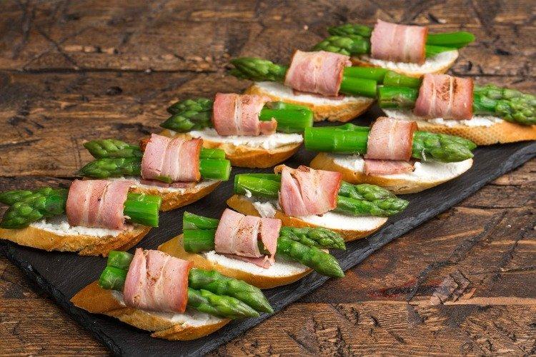 Espárragos con bacon - Recetas para cenar en 15 minutos