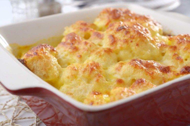 Gratinado de coliflor y suluguni - Recetas de platos principales para cada día