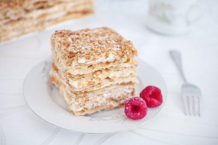 Pastel Napoleón - Recetas de repostería con hojaldre