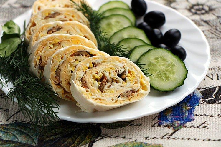 Mimosa Lavash Roll - Lavash Appetizer Recipes