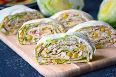 12 Hearty and Delicious Lavash Rolls with Crab Sticks