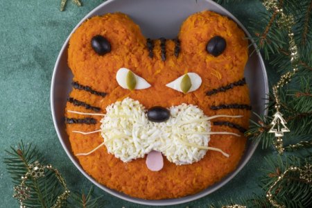 Ensalada «Tigre» para Año Nuevo 2022: recetas bonitas y sencillas