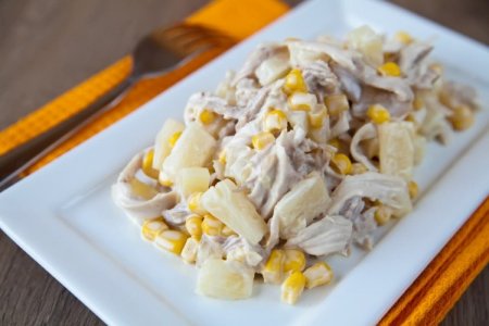 20 ensaladas muy sabrosas con pollo ahumado y piña