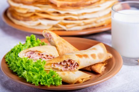 12 einfache Rezepte für Pfannkuchen mit Schinken und Käse