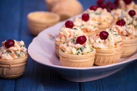 20 einfache Rezepte für Tartlets mit Krabbenstäbchen
